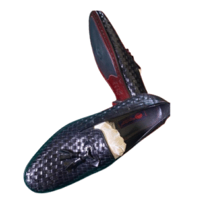 The Woven Tassel Loafer (Black)