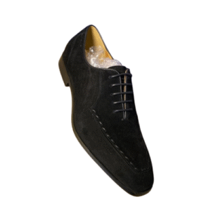The Pure Suede Plain-Toe Derby (Black)