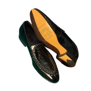 The Studded Patent Loafer (Black)