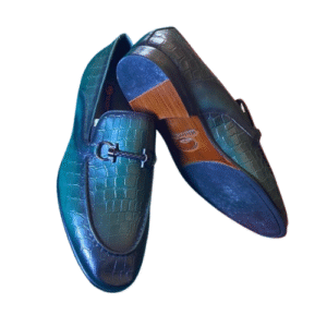The Forest Green Crocodile Loafer (Bit Detail)
