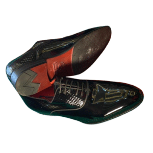The Laser-Cut Croc Oxford (Black Patent)